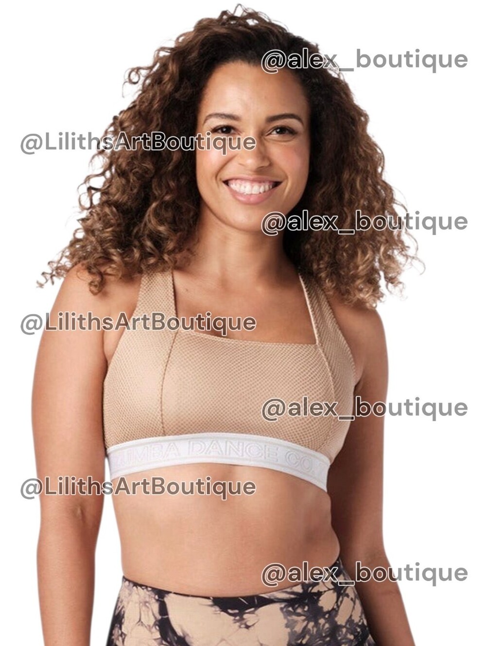 Zumba Dance Co. Sports Bra Beige Size M (G003)